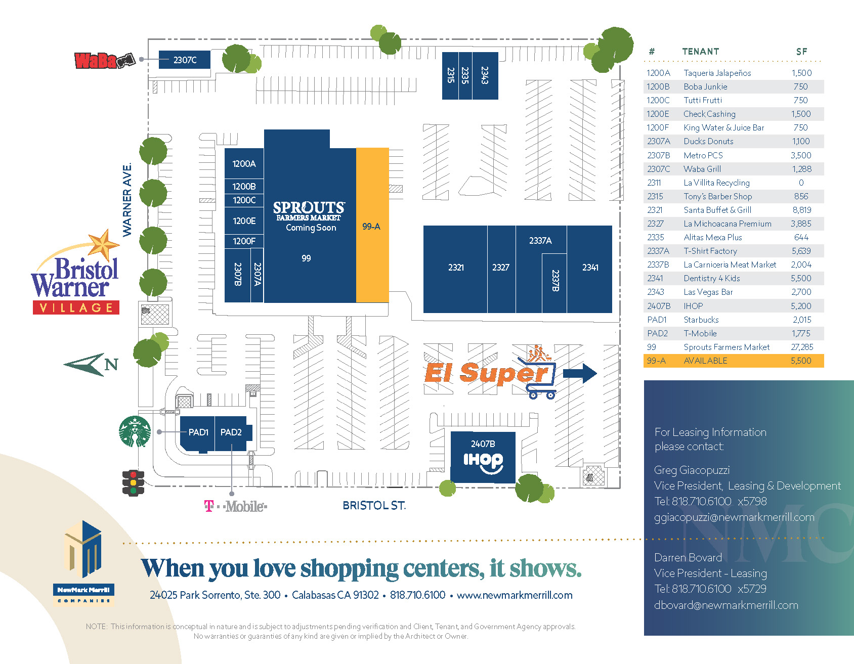 Bristol Warner Village Site Plan