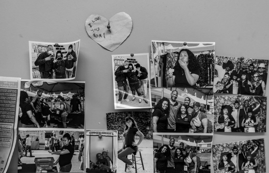 Photos of Patricia Wolfe's family and co-workers